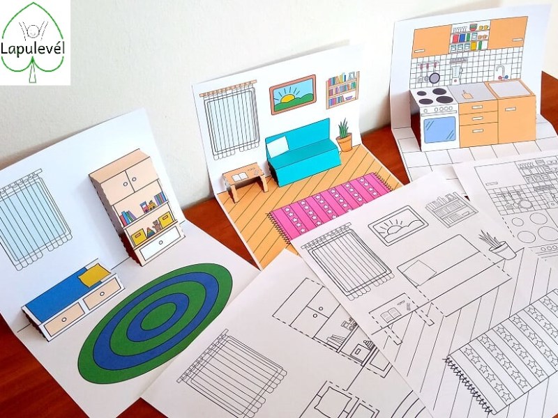 Lakás. Letölthető 3D&nbsp;színezők